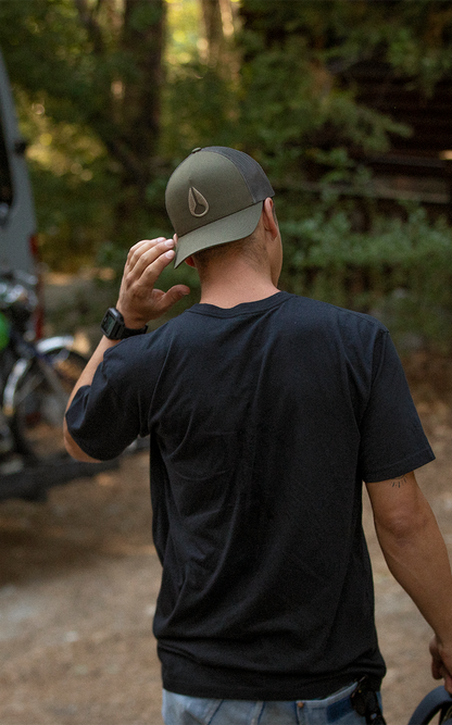 Iconed Trucker Hat - Dark Olive View 9