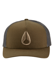 Iconed Trucker Hat Dark Olive View 3