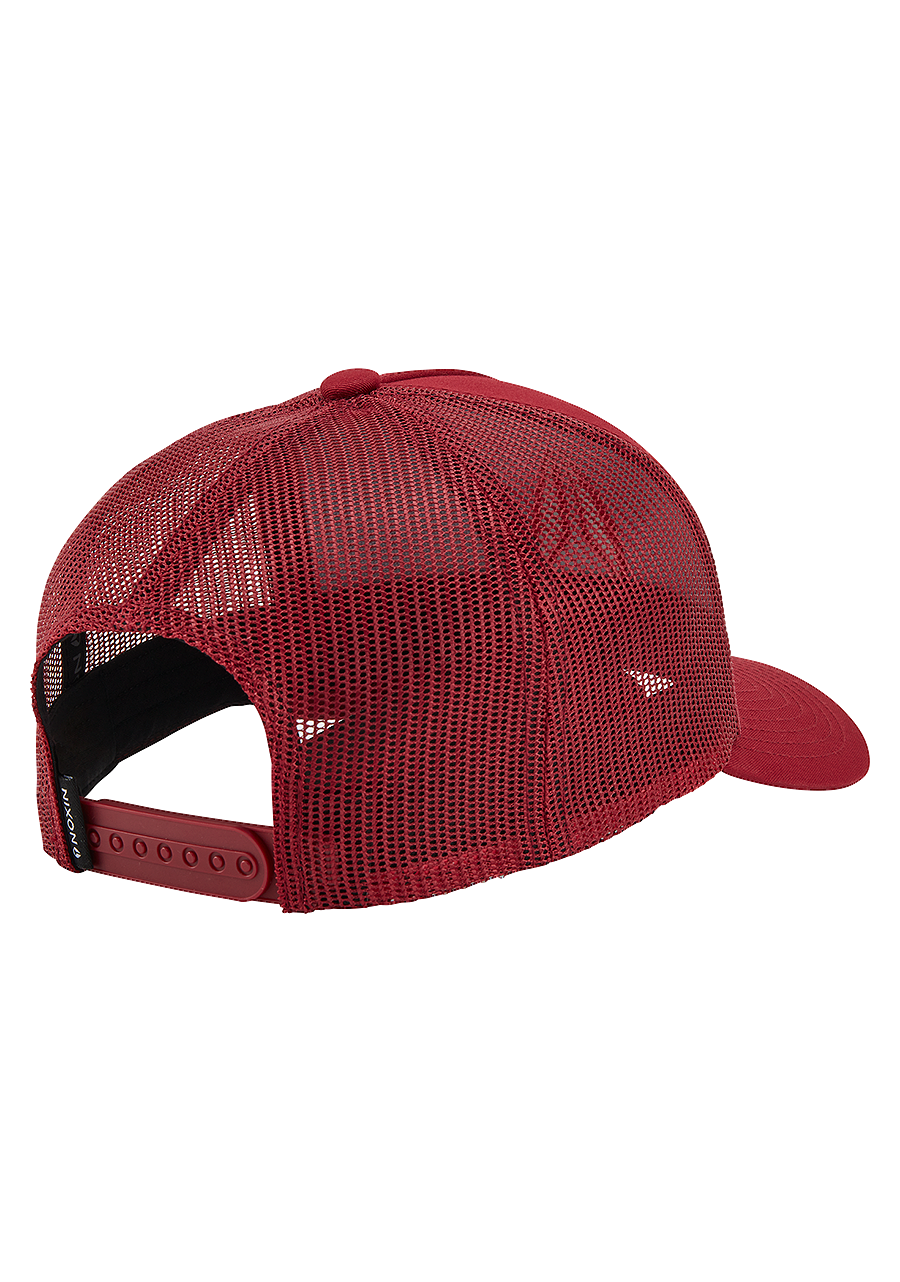 Iconed Trucker Hat Burgundy View 2