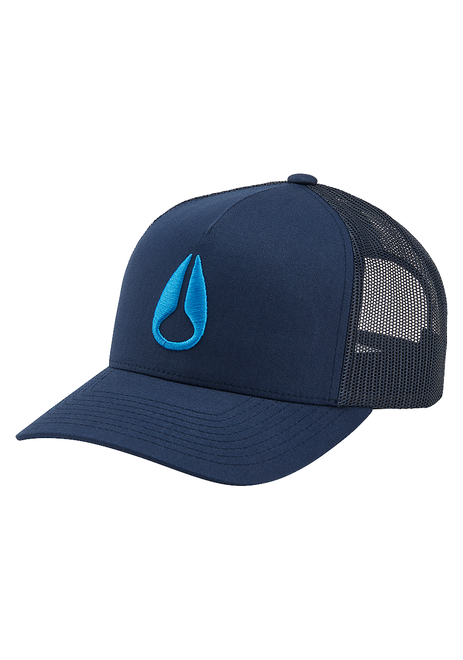 Iconed Trucker Hat Navy Blue View 1