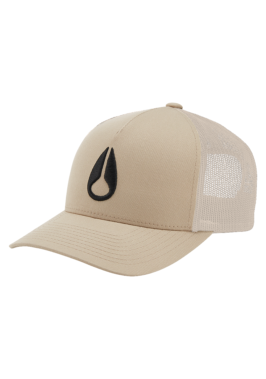 Iconed Trucker Hat All Khaki Black View 1
