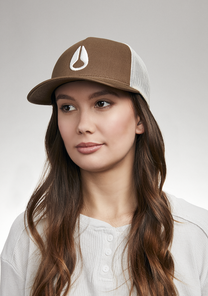 Iconed Trucker Hat Brown / Off White View 7