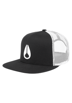 Deep Down Trucker Hat Black White Black