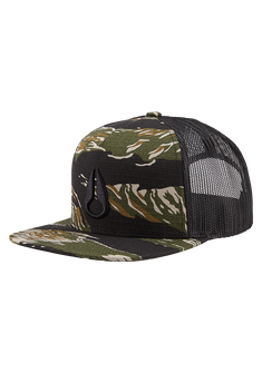 Deep Down Trucker Hat Tiger Camo