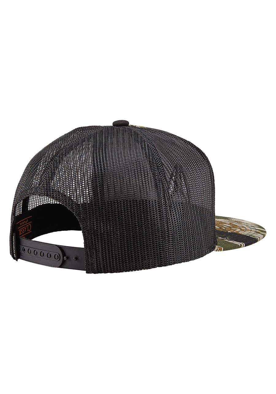 Deep Down Trucker Hat Tiger Camo View 2