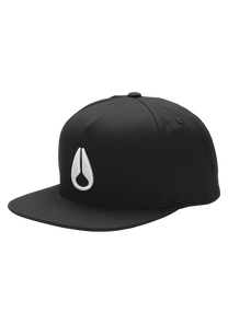 Simon Snap Back Hat Black White View 1
