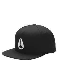 Simon Snap Back Hat Black White