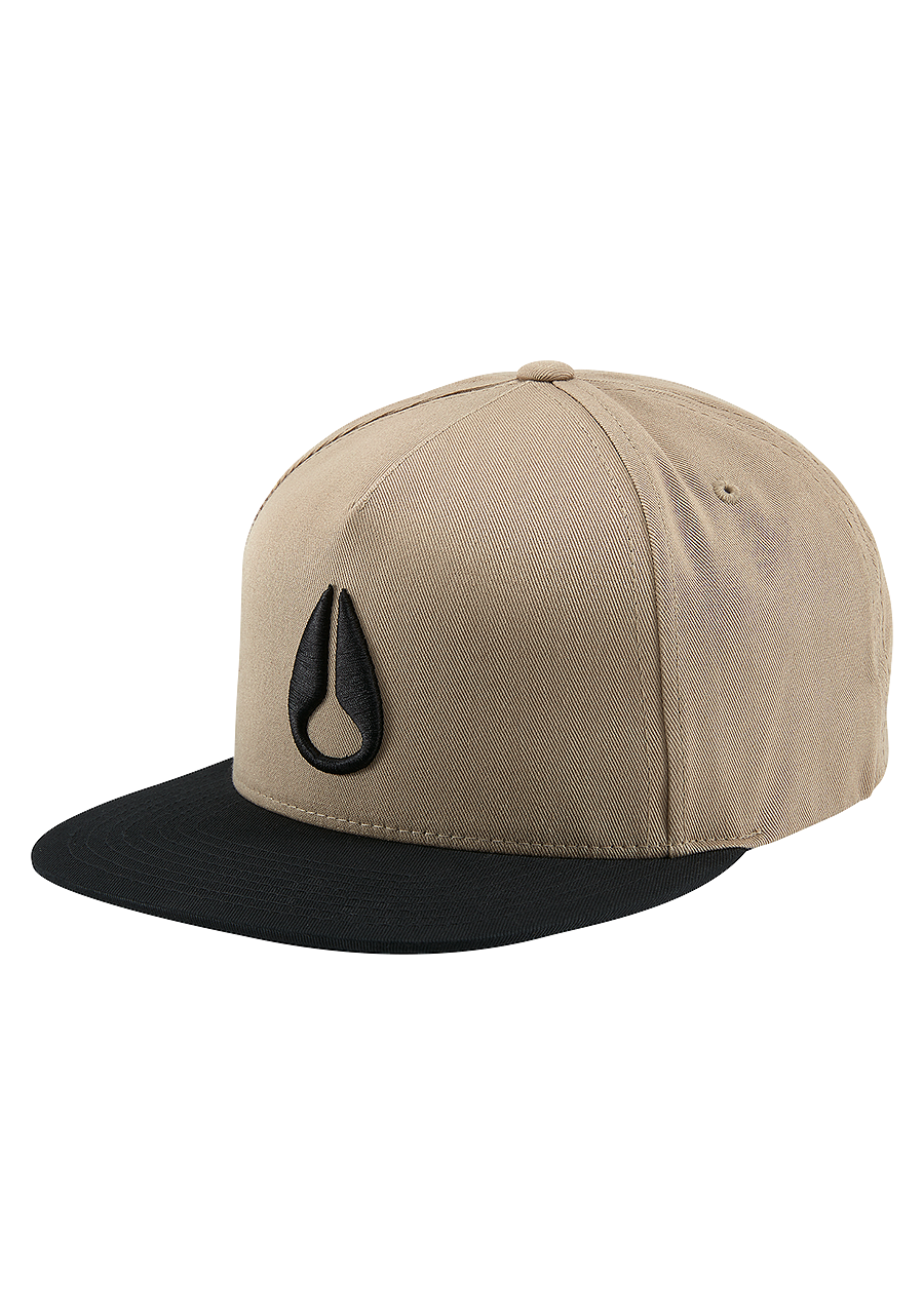 Simon Snap Back Hat Khaki Black View 1