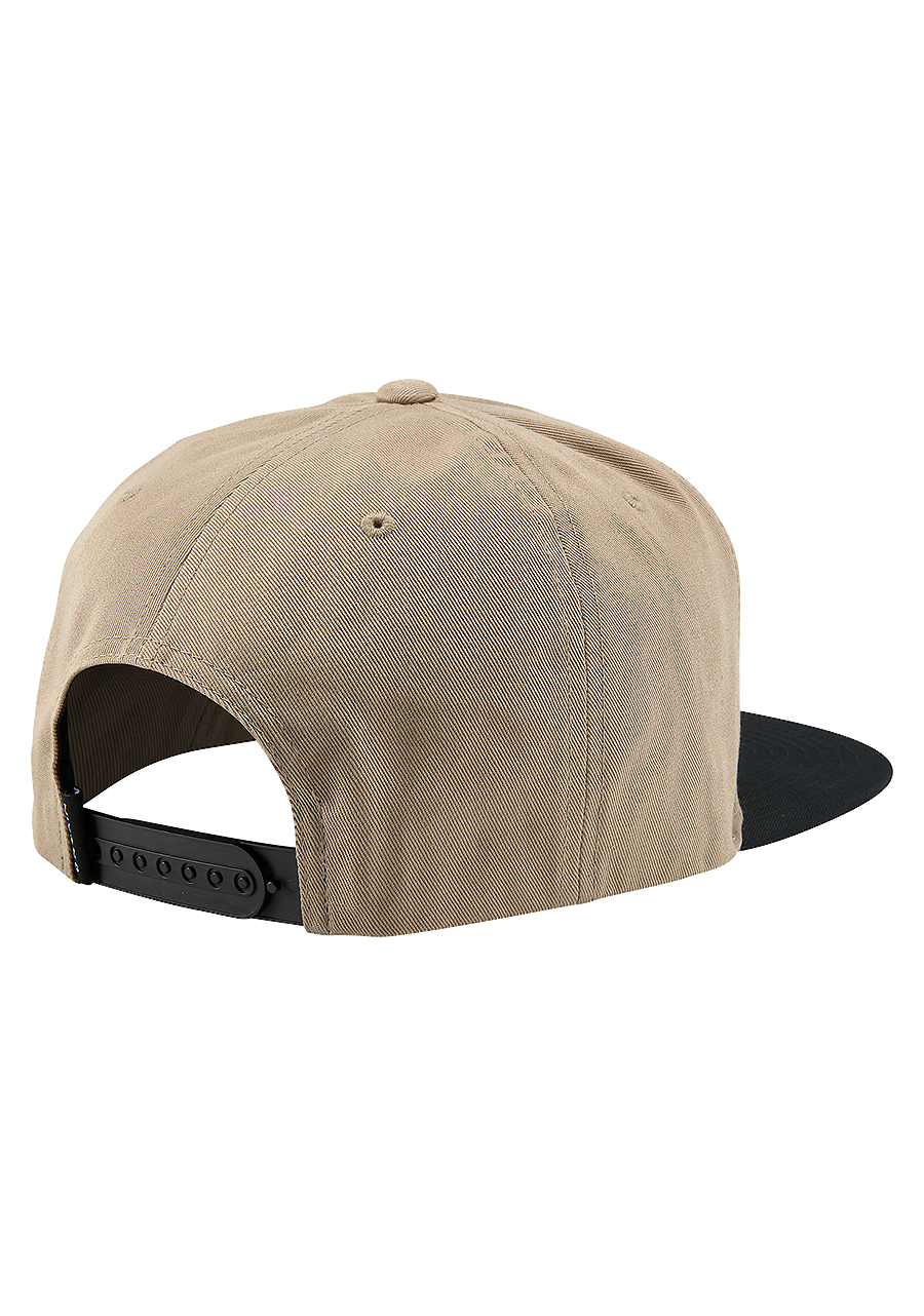 Simon Snap Back Hat Khaki Black View 2