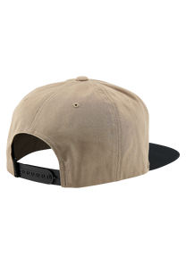 Simon Snap Back Hat Khaki Black View 2