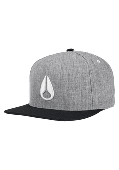 Simon Snap Back Hat Heather Gray Black White