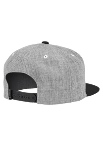 Simon Snap Back Hat Heather Gray Black White View 2