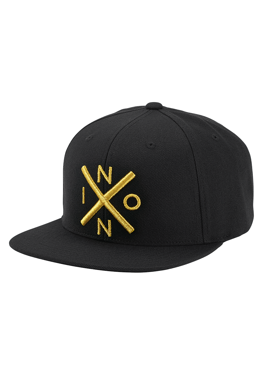 Exchange Snapback Hat Black Gold View 1