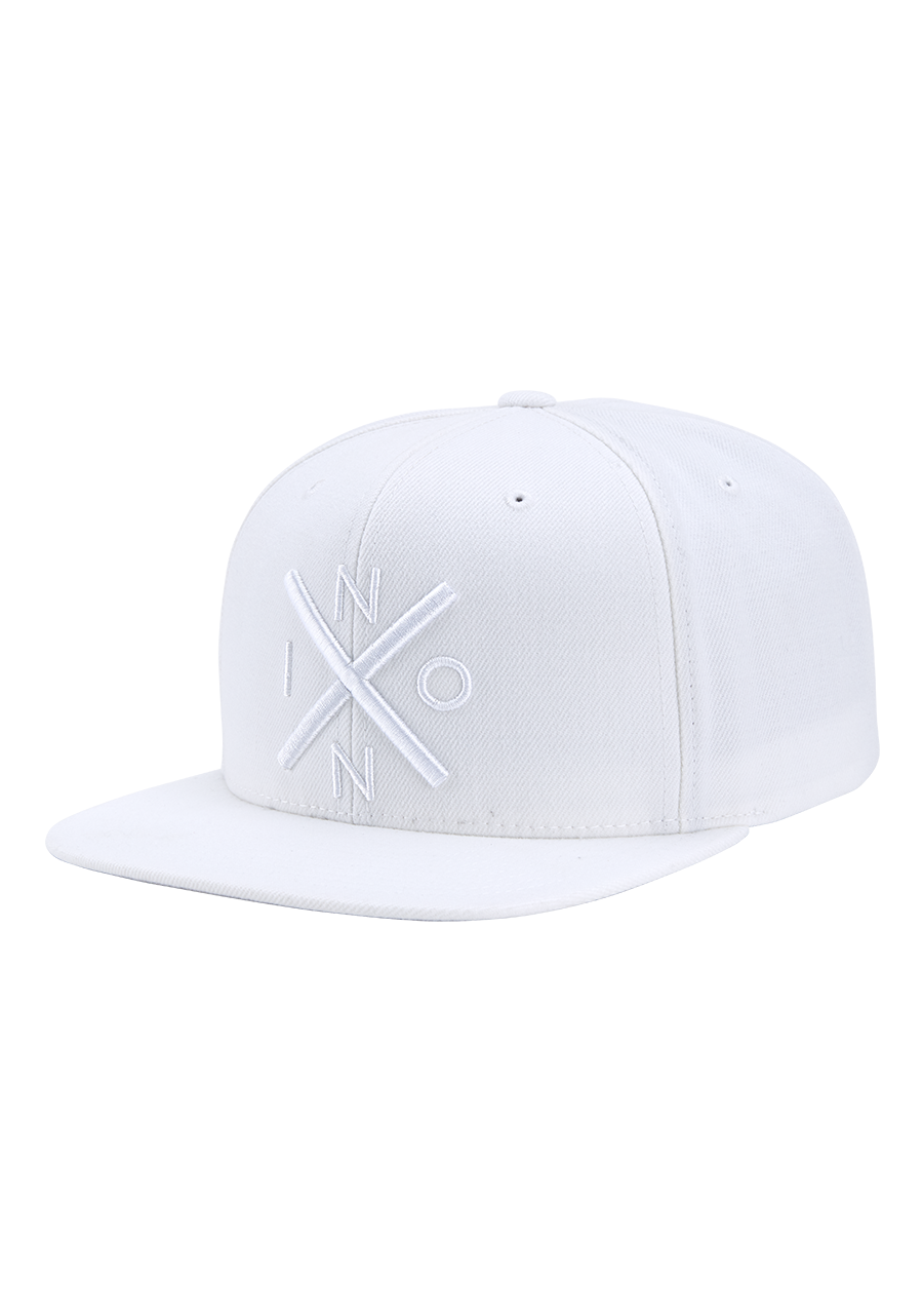 Exchange Snapback Hat White Gray View 1