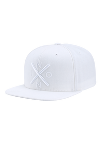 Exchange Snapback Hat White Gray View 1