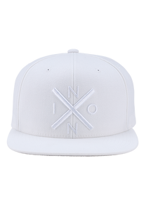Exchange Snapback Hat White Gray View 3