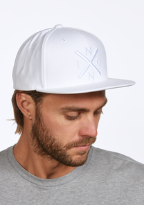 Exchange Snapback Hat White Gray View 6