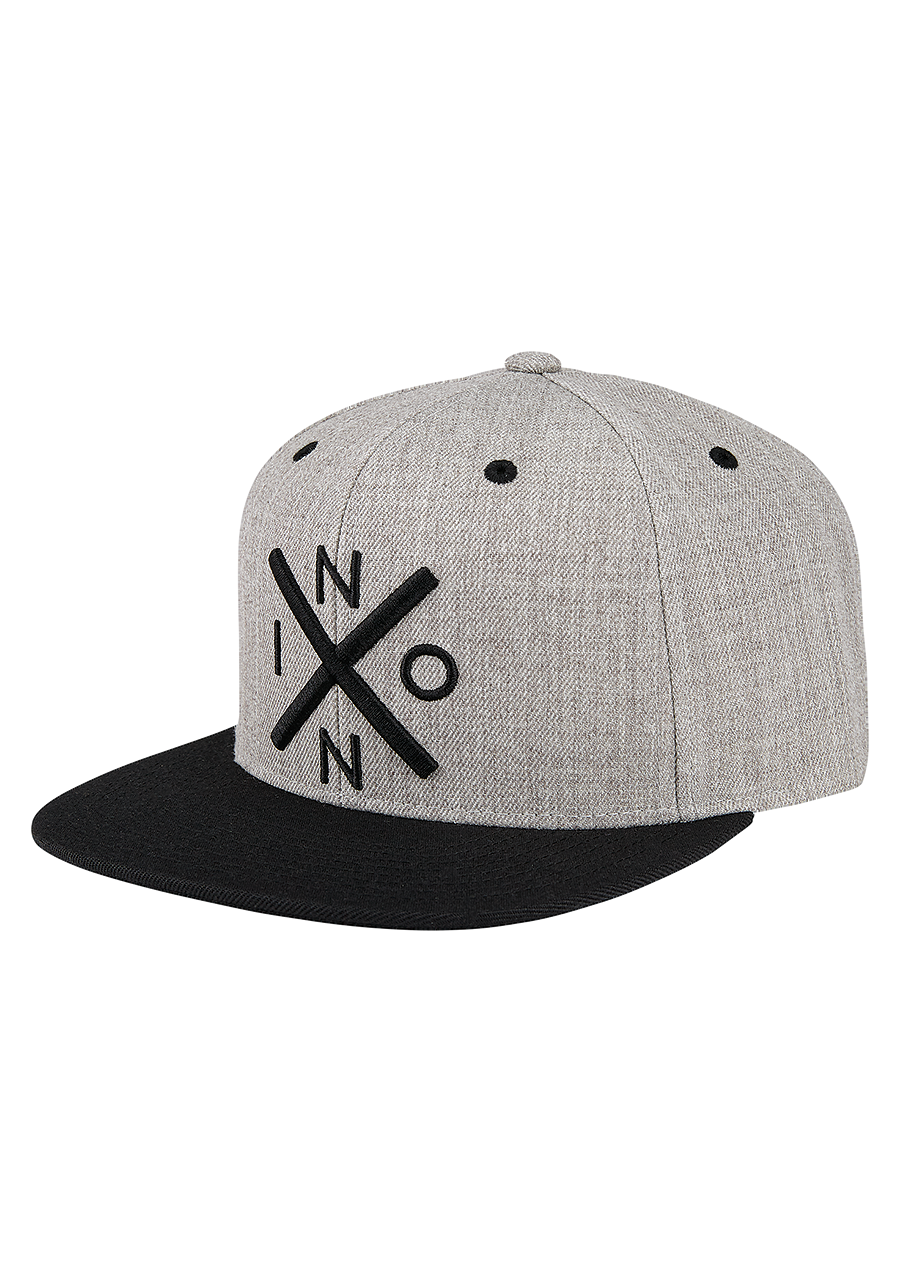 Exchange Snapback Hat Heather Gray Black View 1