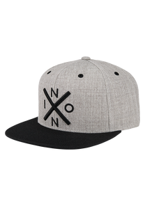 Exchange Snapback Hat Heather Gray Black View 1