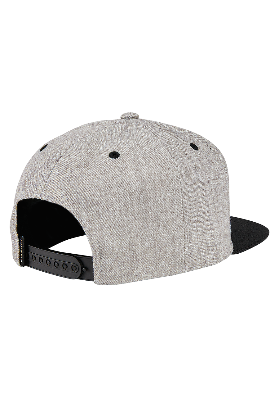 Exchange Snapback Hat Heather Gray Black View 2