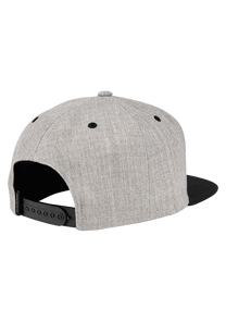 Exchange Snapback Hat Heather Gray Black View 2
