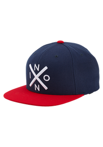 Exchange Snapback Hat Navy Red View 1