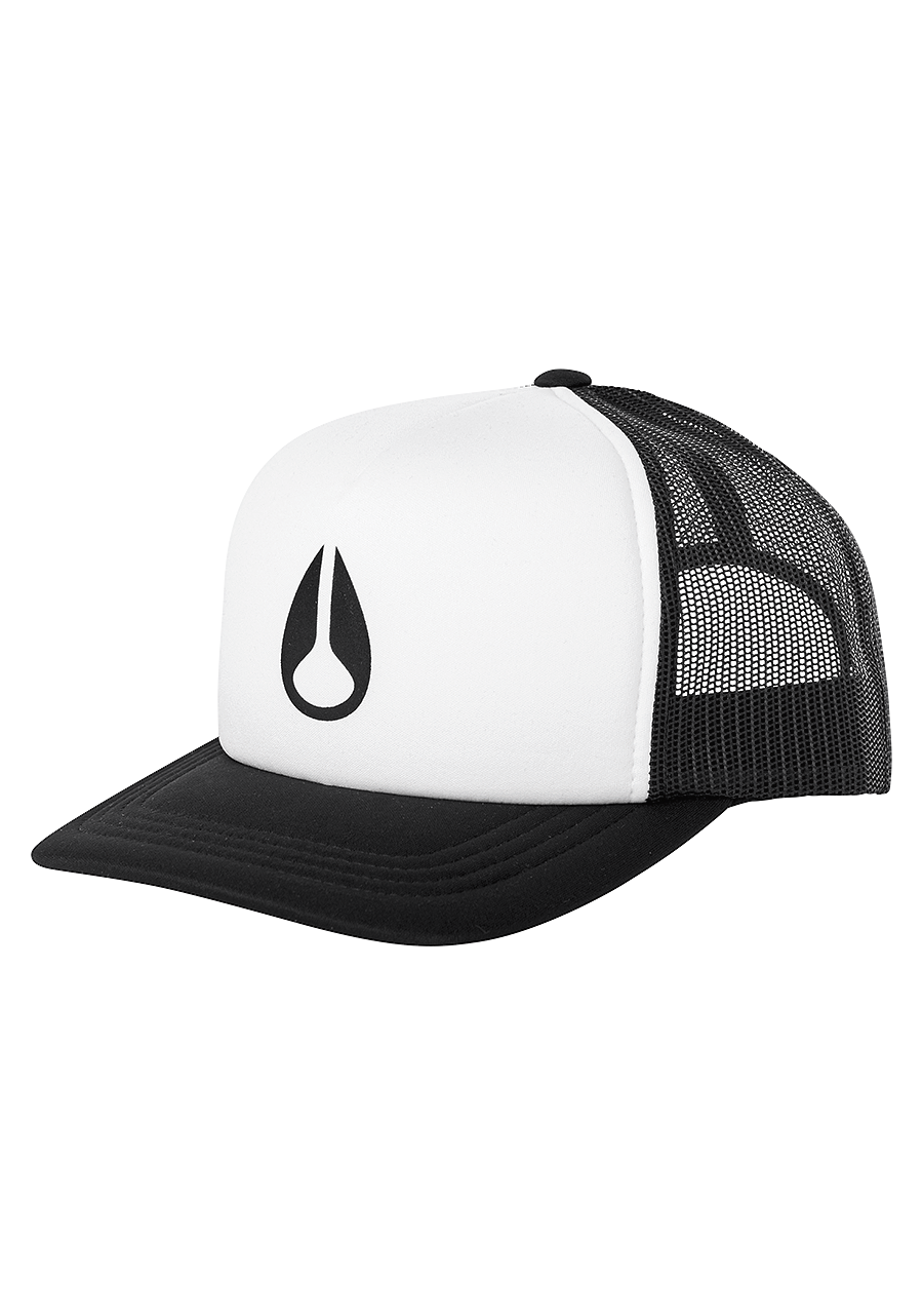 Byron Foam Trucker Hat White Black View 1