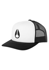 Byron Foam Trucker Hat White Black View 1