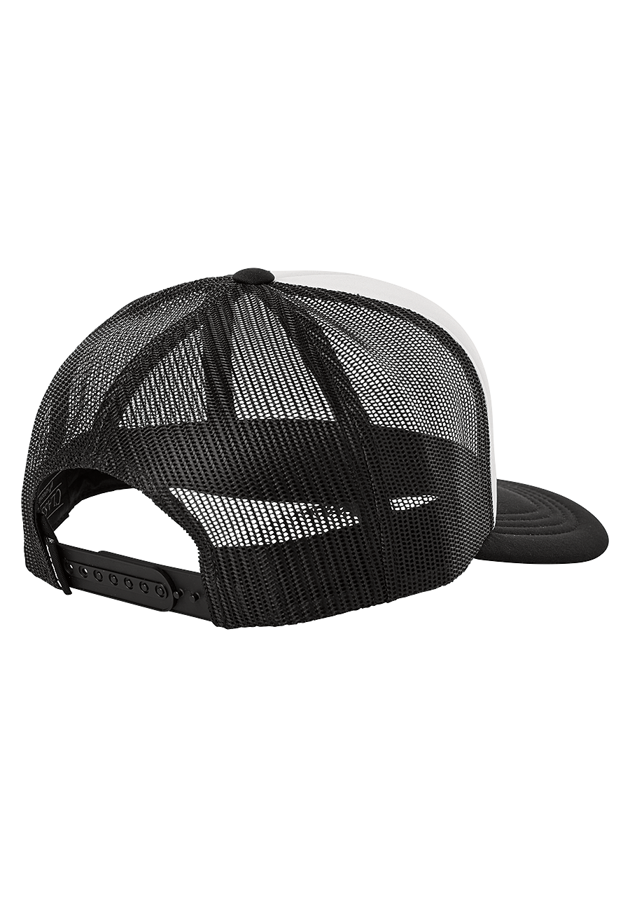 Byron Foam Trucker Hat White Black View 2