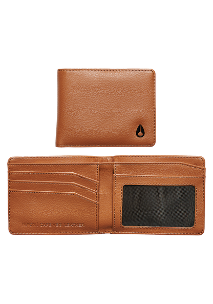 Cape Vegan Leather Wallet - Saddle View 1