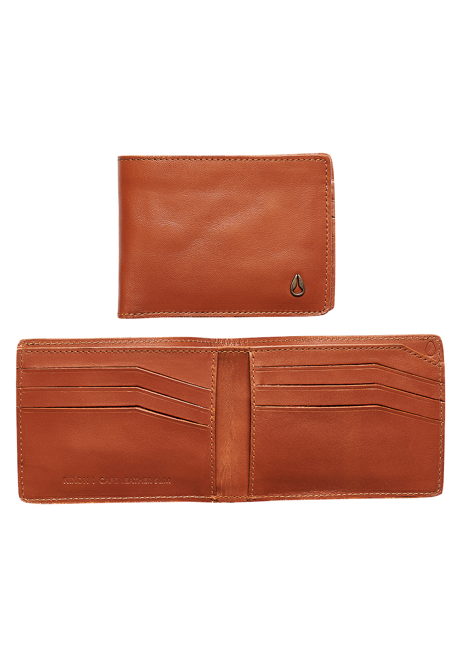 Cape Leather Slim Wallet Saddle View 1