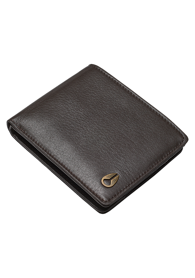 Pass Leather Wallet Brown