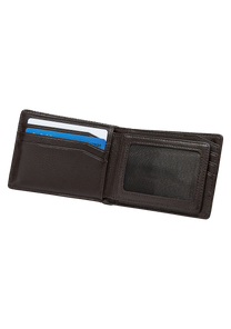 Pass Leather Wallet Brown View 2