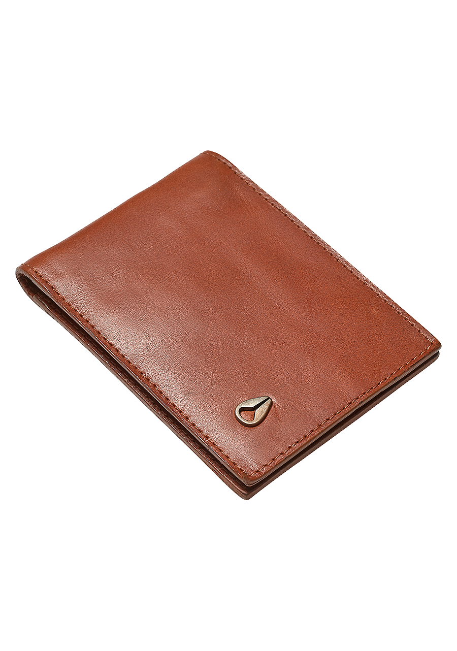 Rico Slim Card Wallet Saddle View 1