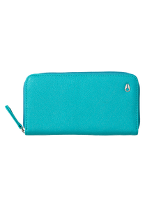 Tree Hugger Veg Leather Large Wallet Blue Wash View 1