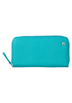 Tree Hugger Veg Leather Large Wallet Blue Wash