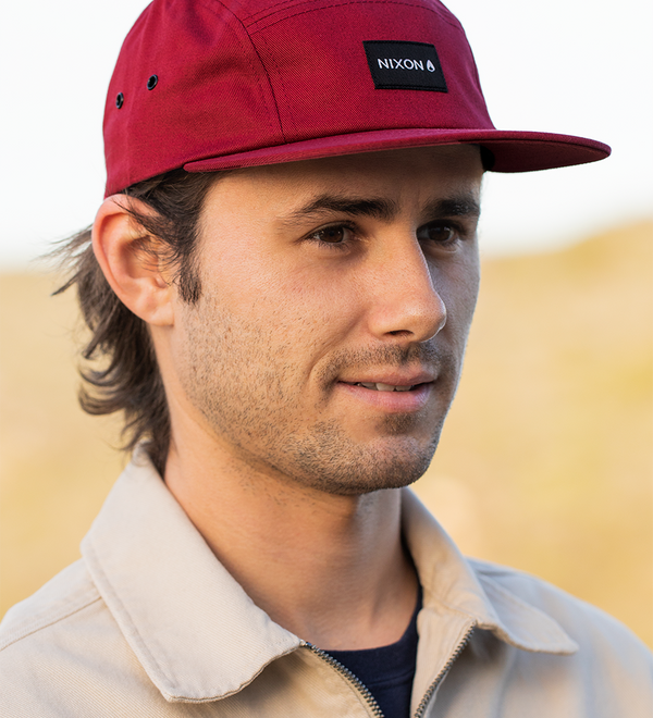 Mikey 5 Panel Hat Burgundy