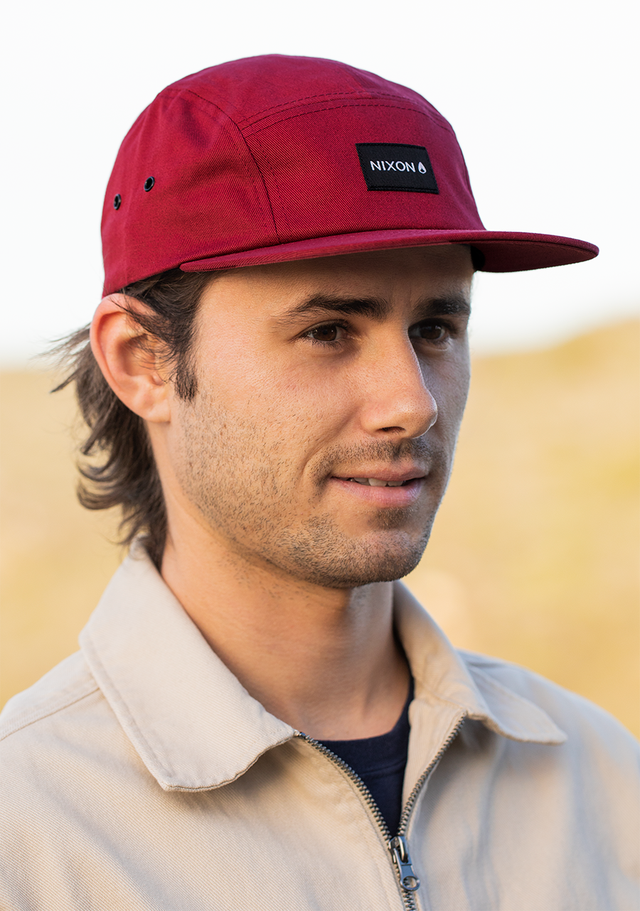 Mikey 5 Panel Hat Burgundy View 8