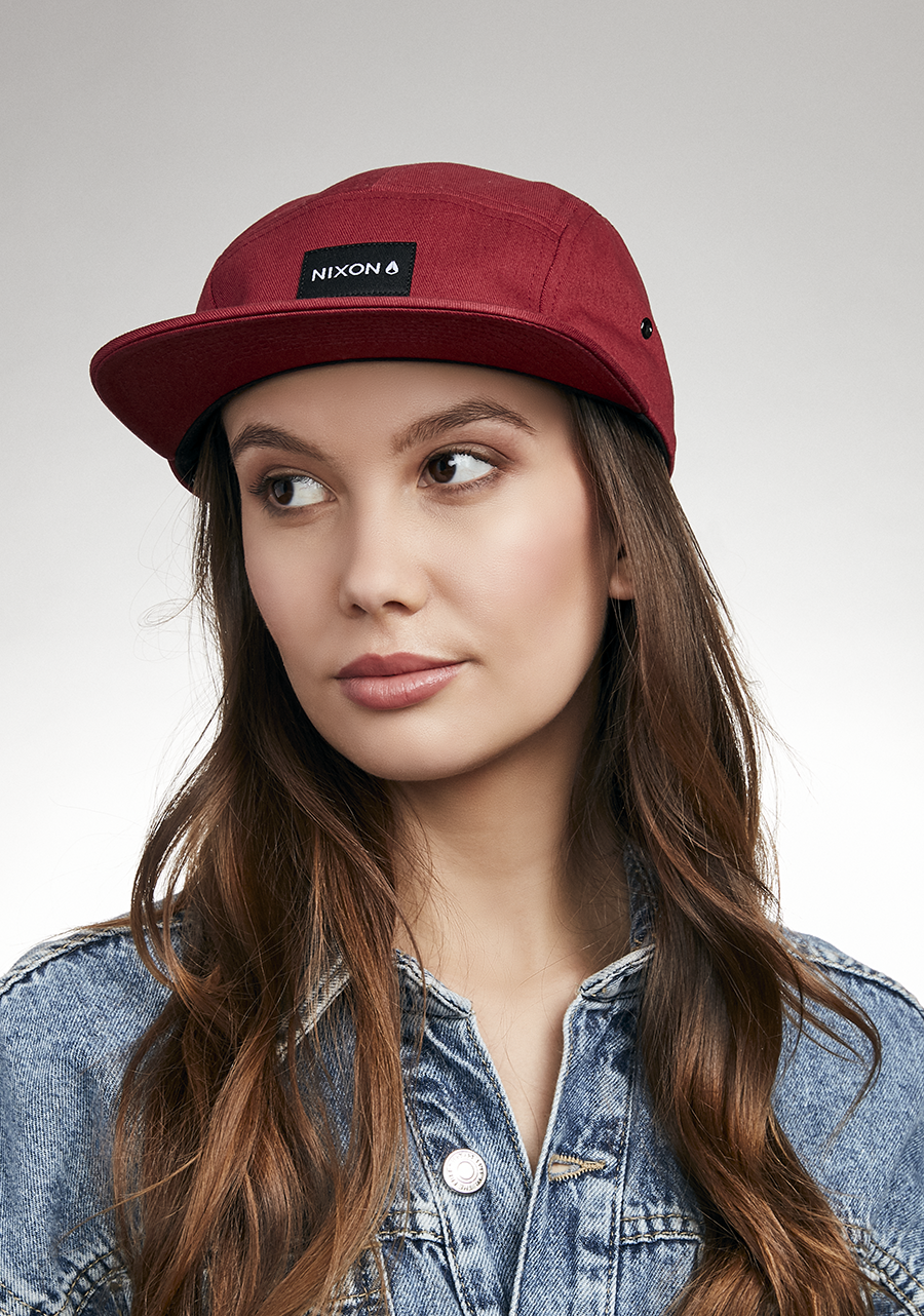 Mikey 5 Panel Hat Burgundy View 7