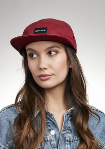 Mikey 5 Panel Hat Burgundy View 7