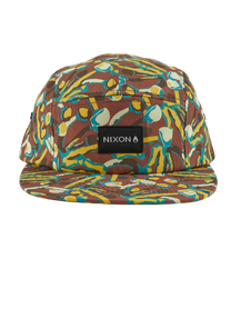 Mikey 5 Panel Hat Brown Multi View 3