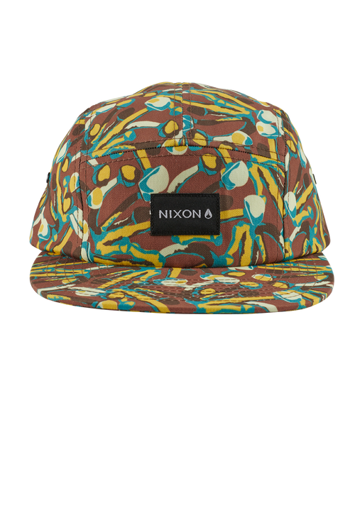 Mikey 5 Panel Hat Brown Multi