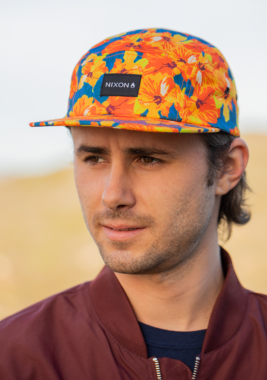 Mikey 5 Panel Hat Orange Multi View 8