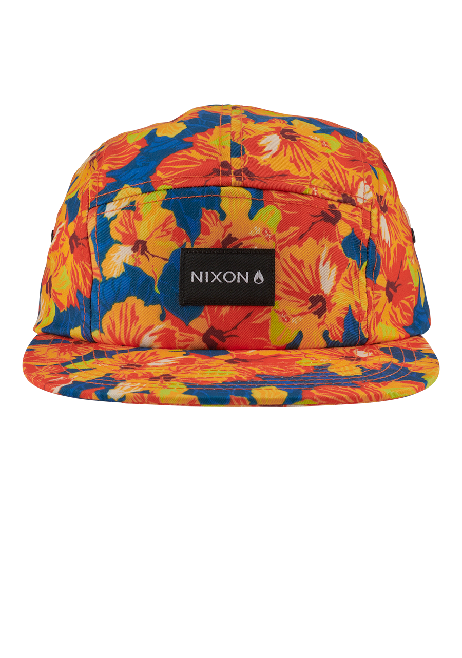Mikey 5 Panel Hat Orange Multi View 3