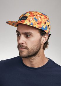 Mikey 5 Panel Hat Orange Multi View 5