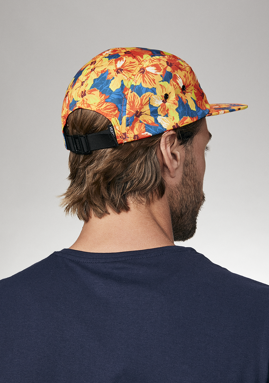 Mikey 5 Panel Hat Orange Multi View 6