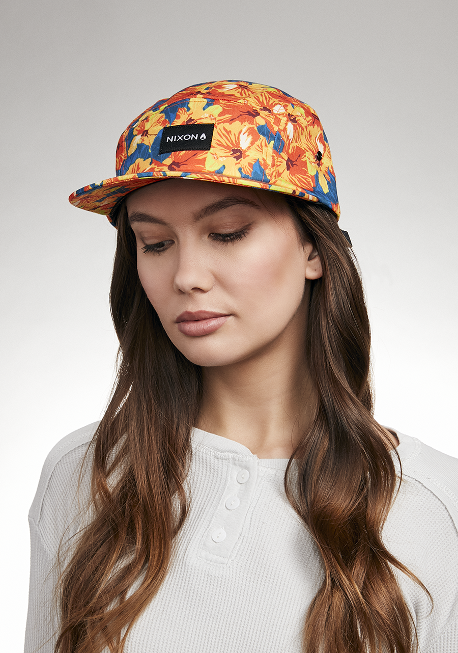 Mikey 5 Panel Hat Orange Multi View 7