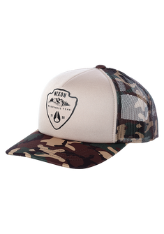 Good Times Trucker Hat Woodland Camo