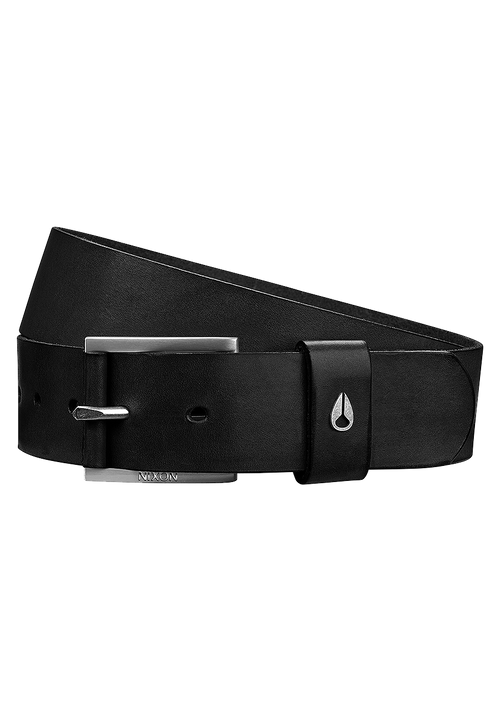 Americana Leather Belt - Black / Silver