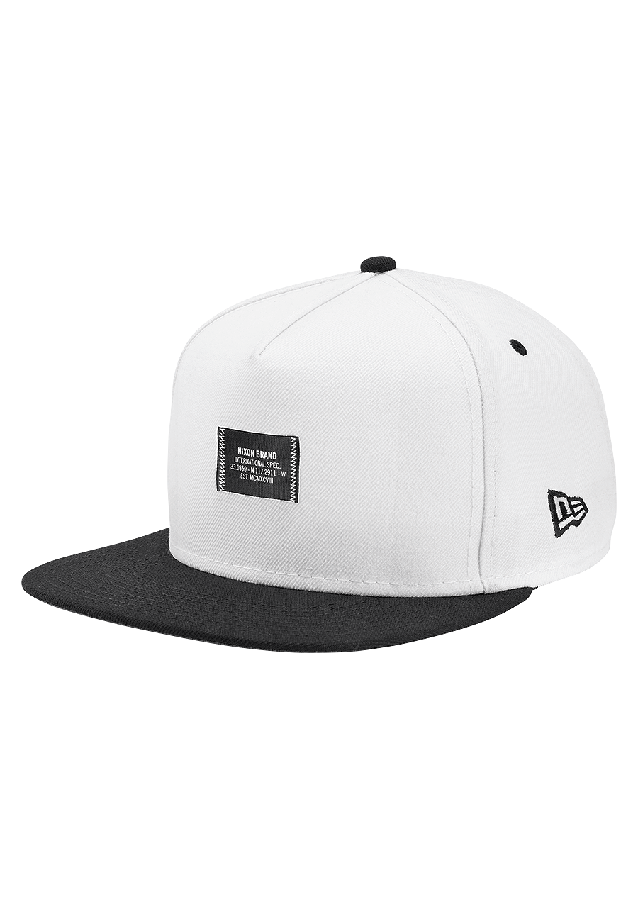 Society Snapback Hat White Black View 1